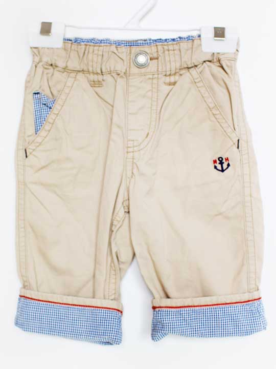 Long-Trousers, Trousers - ミキハウス 6分丈パンツ 110cm キッズ 男児 ベージュ【中古】★