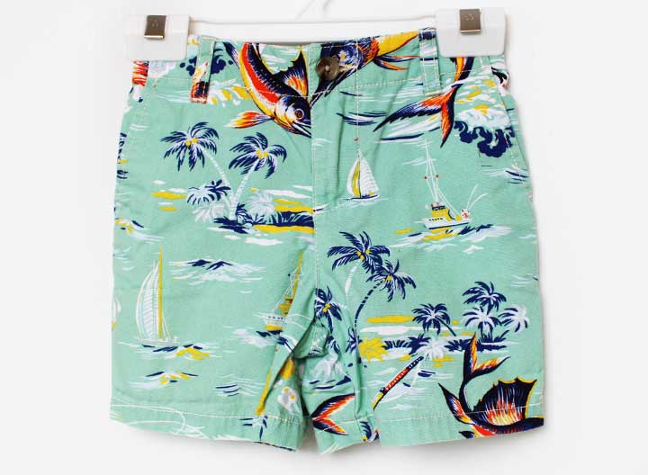 Half Pants, Shorts - ラルフローレン ハーフパンツ 85cm キッズ 男児 グリーン【中古】【新入荷!】★