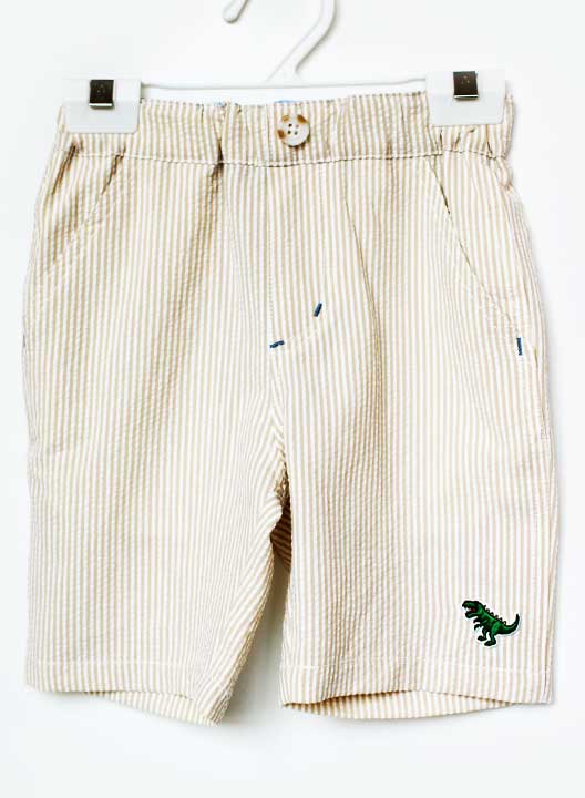 Short Pants - クレードスコープ ハーフパンツ 90cm キッズ 男児 ベージュ×白【中古】【新入荷!】★