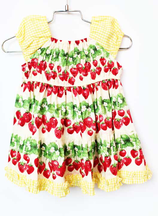 【新規SALE!】シャーリーテンプル ノースリーブワンピース 80cm キッズ 女児 黄色...