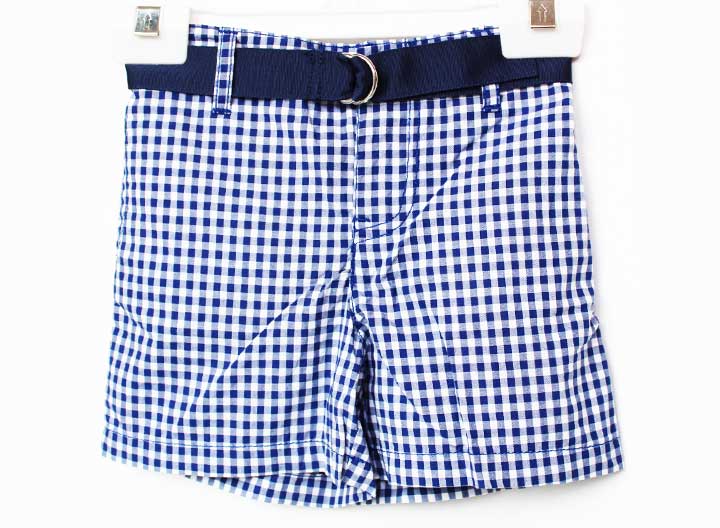 Short Pants - ラルフローレン ベルト付きハーフパンツ 80cm キッズ 男児 紺×白【中古】【新入荷!】★