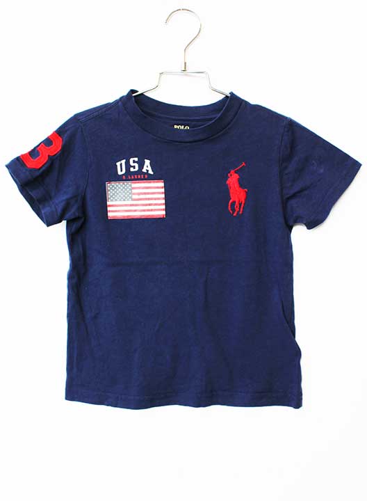 Rakuten - ラルフローレン 半袖Tシャツ 110cm キッズ 男児 紺【中古】★