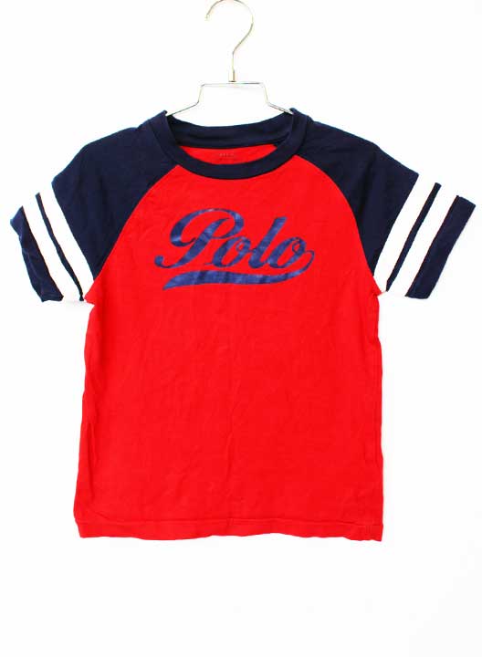 乐天商城 - ラルフローレン 半袖Tシャツ 115cm キッズ 男児 女児 赤【中古】★