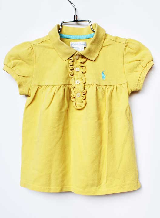 Polo Shirt - ラルフローレン 半袖ポロシャツ 90cm キッズ 女児 黄色【中古】【新入荷!】★