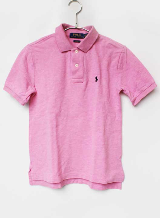 Short Sleeves - ラルフローレン 半袖ポロシャツ 140cm キッズ 男児 ピンク【中古】★