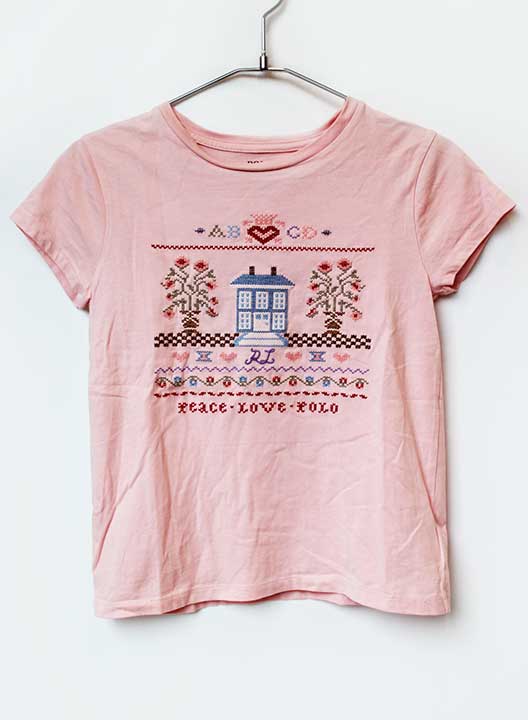Rakuten - ラルフローレン 半袖Tシャツ 140cm キッズ 女児 ピンク【中古】【新入荷!】★