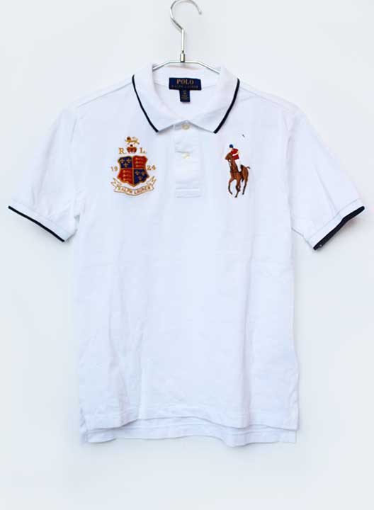 Short Sleeves - ラルフローレン 半袖ポロシャツ 140cm キッズ 男児 白【中古】【新入荷!】★