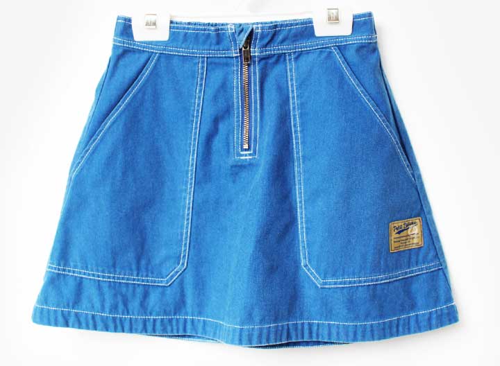Flare Skirt - プチバトー スカート 140cm キッズ 女児 ブルー【中古】【新入荷!】★