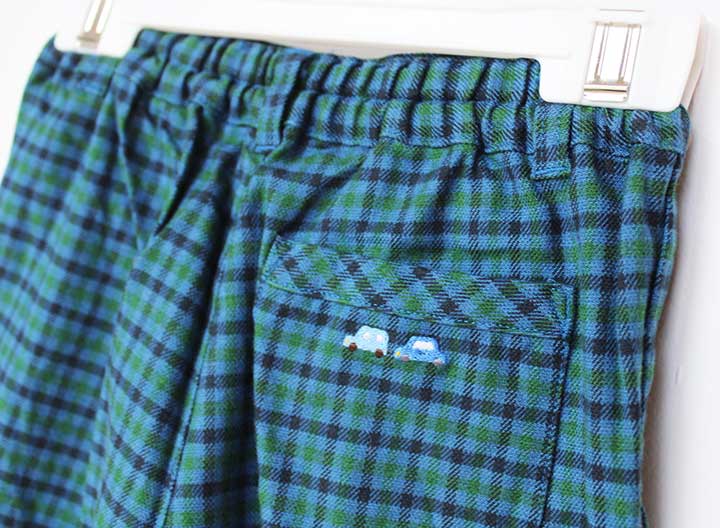【値下げ!】ファミリア ハーフパンツ 110cm キッズ 男児 ブルー×グリーン系【中古】★ — vista 2