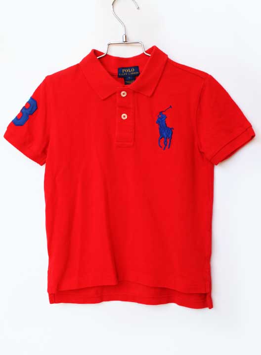 Short Sleeves - ラルフローレン 半袖ポロシャツ 110cm キッズ 男児 赤【中古】【新入荷!】★