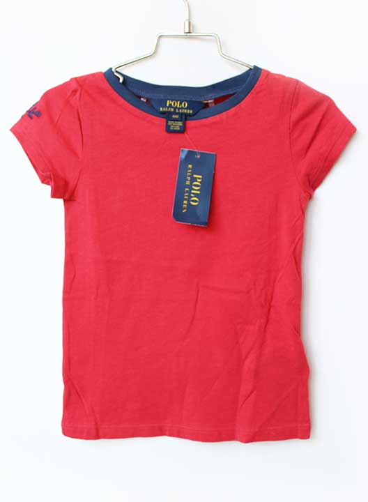 ラルフローレン 半袖Tシャツ 110cm キッズ 女児 赤【新品 未使用品】【新入荷!】★