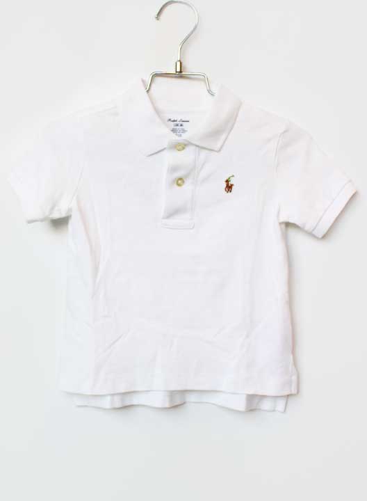 Polo Shirt - ラルフローレン 半袖ポロシャツ 80cm キッズ 男児 白【中古】【新入荷!】★