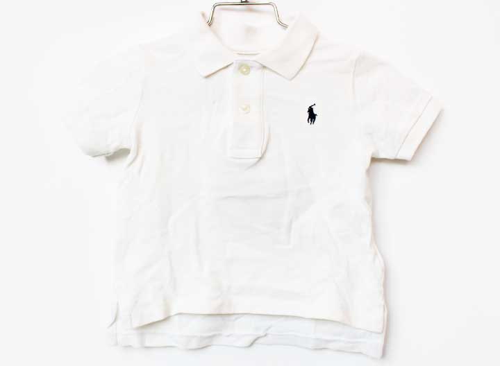 Polo Shirt - ラルフローレン 半袖ポロシャツ 80cm キッズ 男児 白【中古】【新入荷!】★