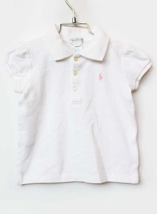 Short Sleeves - ラルフローレン 半袖ポロシャツ 90cm キッズ 女児 白【中古】【新入荷!】★