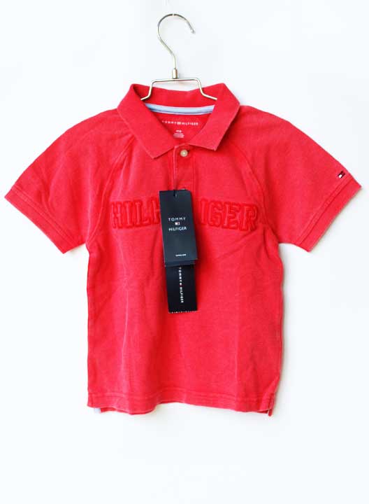 Short Sleeves - トミーヒルフィガー 半袖ポロシャツ 100cm キッズ 男児 赤【新品 未使用品】【新入荷!】★