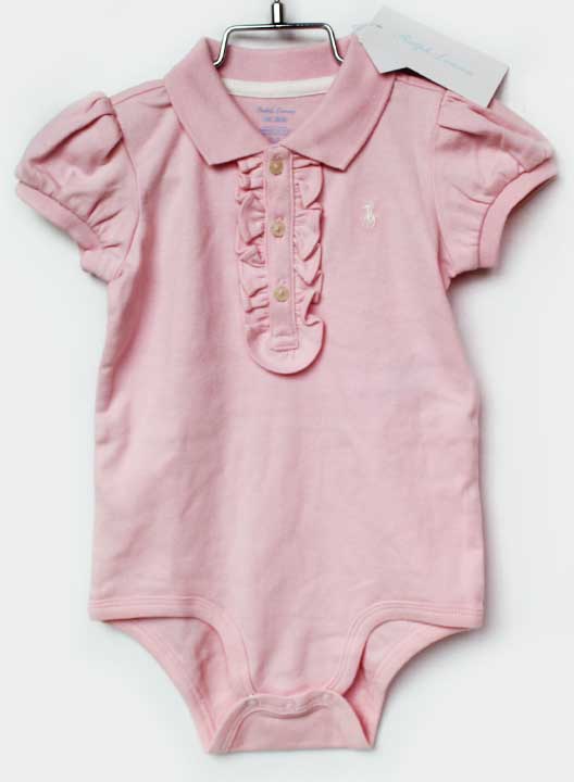 ラルフローレン 半袖ロンパース 85cm キッズ 女児 ピンク【新品 未使用品】【新入...