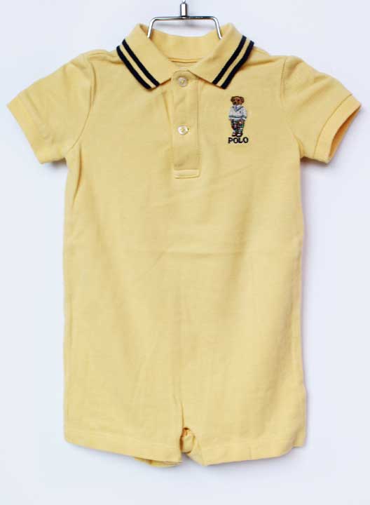 Short Sleeves - ラルフローレン 半袖ショートオール 80cm キッズ 男児 黄色【中古】【新入荷!】★