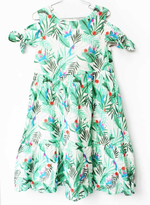 Dresses - ケイトスペードニューヨーク 肩開きワンピース 140cm キッズ 女児 グリーン【中古】【新入荷!】★