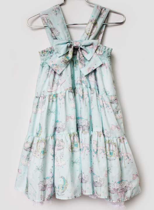 メゾピアノ ジャンパースカート 110cm キッズ 女児 水色【中古】★