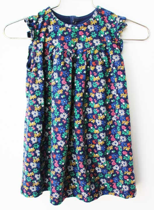 プチバトー ノースリーブワンピース 81cm キッズ 女児 紺【中古】★
