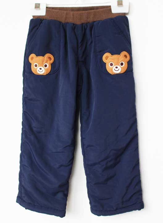 ミキハウス ロングパンツ 100cm キッズ 男児 女児 紺【中古】★
