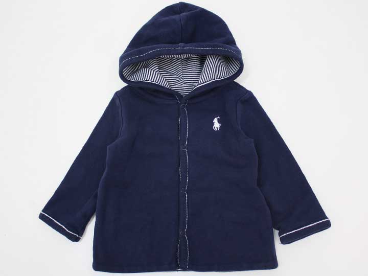 [ラルフローレン/Ralph Lauren]70cm位 リバーシブルパーカー 紺＆紺×白【中古】子供服 キッズ kids ベビー服 baby 男の子 女の子 春 602032