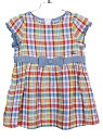 90cm 半袖ワンピース 白×ブルー系子供服 キッズ kids ベビー服 baby 女の子 夏 424032 onepi