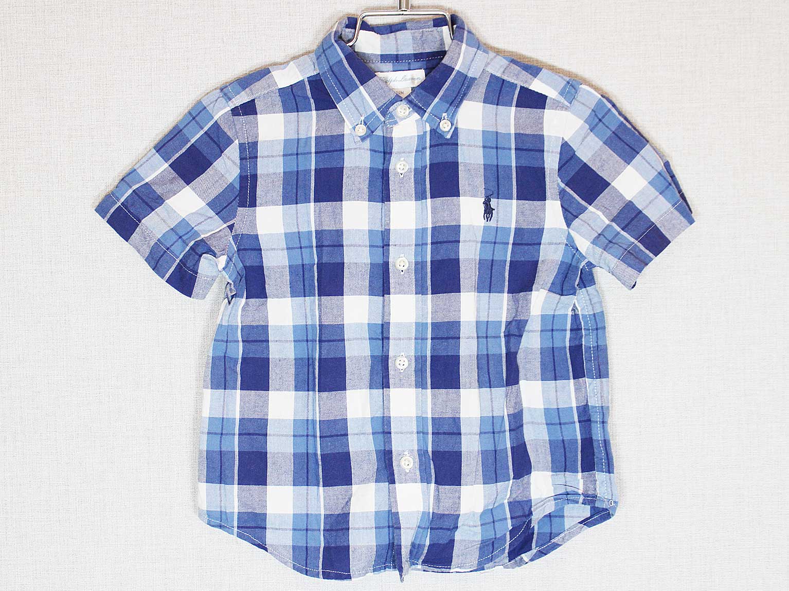 [ラルフローレン/Ralph Lauren]90cm 半袖シャツ ブルー系【中古】子供服 キッズ kids ベビー服 baby 男の子 夏 615032 tops