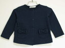 【値下げ!】[ベベ/BeBe]90cm カーディガン 紺【中古】子供服 キッズ kids ベビー服 baby 女の子 春秋 519032 tops