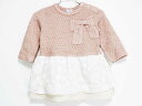 [ハッカ/HAKKA kids]80cm 長袖ワンピース ピンク×白【中古】子供服 キッズ kids ベビー服 baby 女の子 秋冬 710132