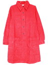 【新規SALE!】[バーバリー/BURBERRY]140cm 長袖シャツワンピース サーモンピンク【中古】子供服 キッズ kids ジュニア 女の子 秋冬 101132 onepi