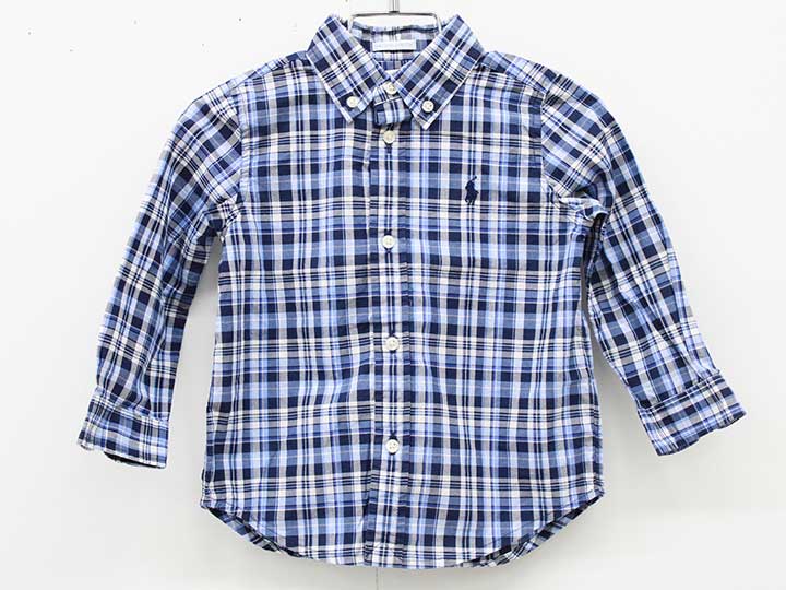 Blouses, Shirts - ラルフローレン 長袖シャツ 90cm キッズ 男児 紺【中古】『