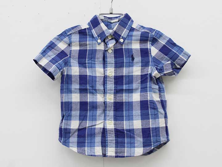 Short Sleeves - ラルフローレン 半袖シャツ 80cm キッズ 男児 青【中古】『
