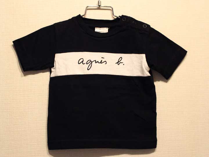 アニエスベー 半袖Tシャツ 75cm キッズ 男児 女児 黒【中古】『