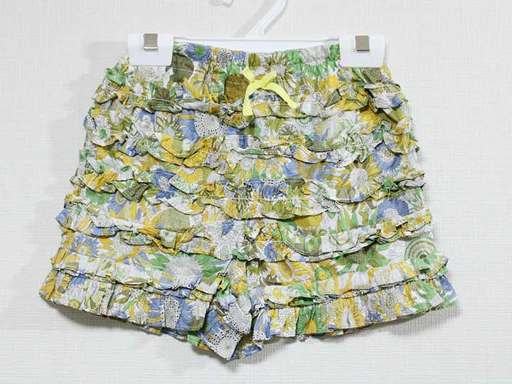 センスオブワンダー キュロット 110cm キッズ 女児 黄色×緑【中古】『