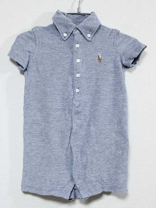 Short Sleeves - ラルフローレン ショートオール 85cm キッズ 男児 紺 【中古】 【新入荷!】『