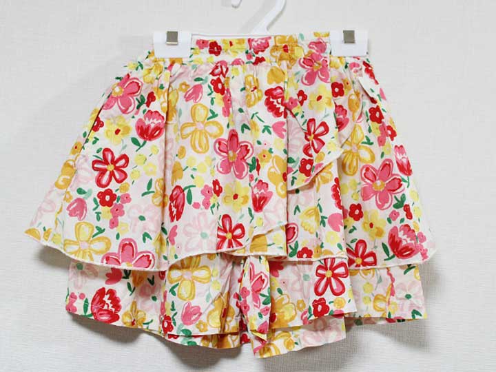 KP/ニットプランナー キュロット 130cm キッズ 女児 白×赤【中古】『