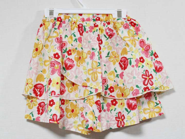 KP/ニットプランナー キュロット 130cm キッズ 女児 白×赤【中古】『