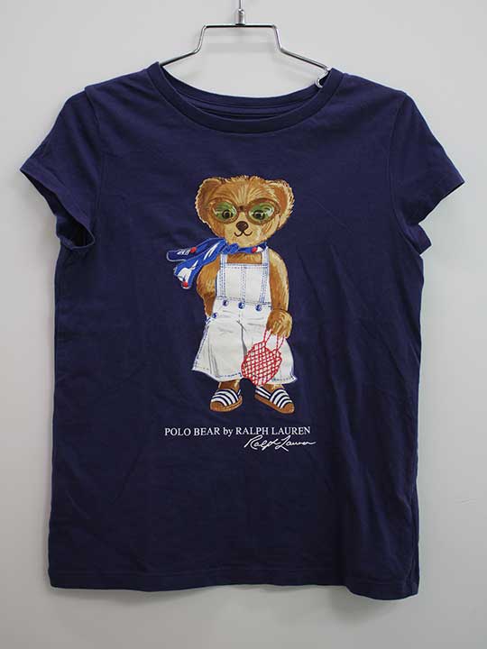 T-Shirts （Short Sleeve） - ラルフローレン 半袖Tシャツ 130cm キッズ 女児 紺【中古】『