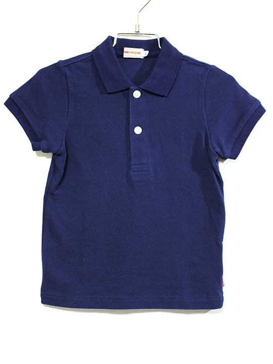 Polo衫 - ミキハウス 半袖ポロシャツ 100cm キッズ 男児 紺【中古】【新入荷!】『