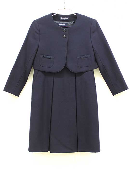 Suits - 【値下げ!】ファミリア アンサンブル 115cm キッズ 女児 濃紺【中古】■
