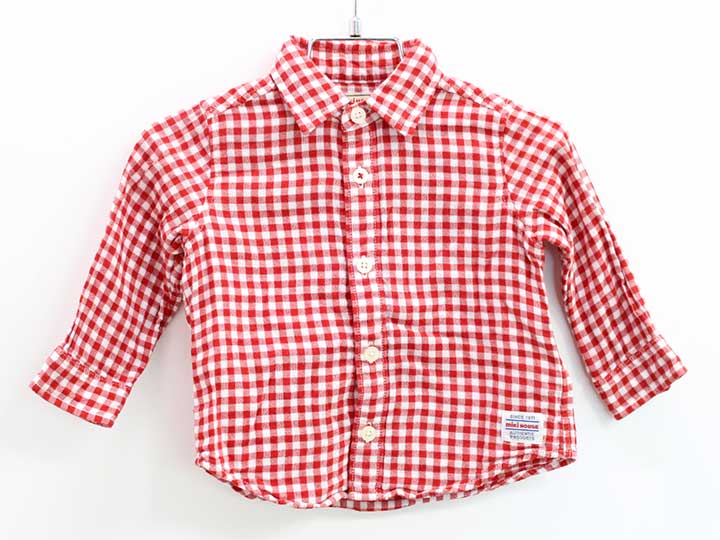 长袖 - ミキハウス 長袖シャツ 80cm キッズ 男児 女児 赤【中古】■