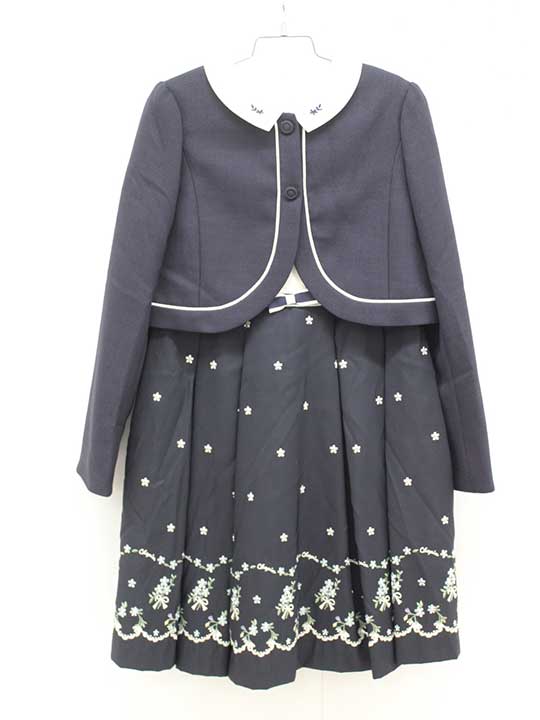 Rakuten - ショパン アンサンブル 130cm キッズ 女児 濃紺 卒業【中古】■