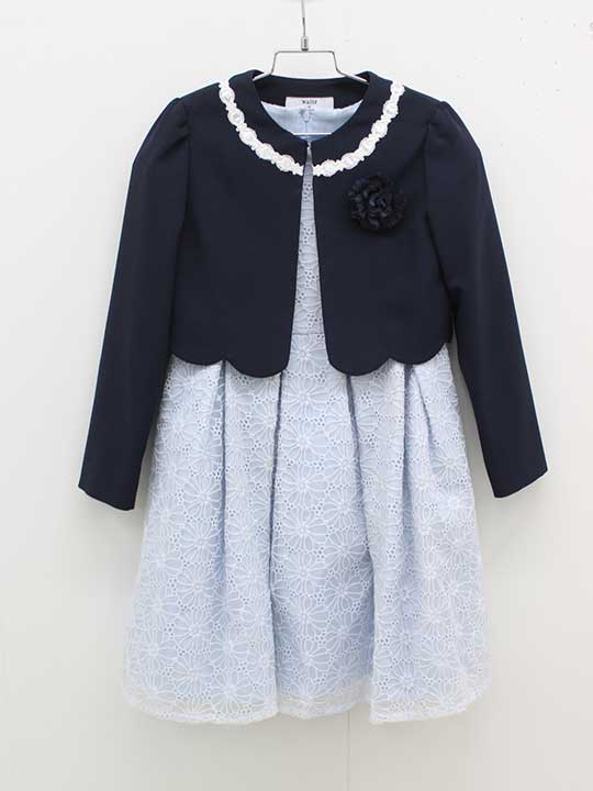 Suits - ワイツバイビームスデザイン アンサンブル 130cm キッズ 女児 濃紺×水色 卒業【中古】■