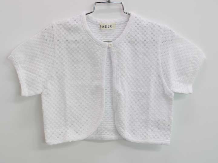 サッコ 半袖ボレロ 120cm キッズ 女児 白 入学【中古】■