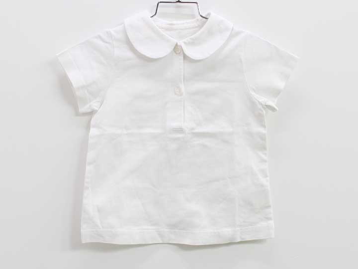レガート 半袖ポロシャツ 100cm キッズ 女児 白 お受験【中古】【新入荷!】■
