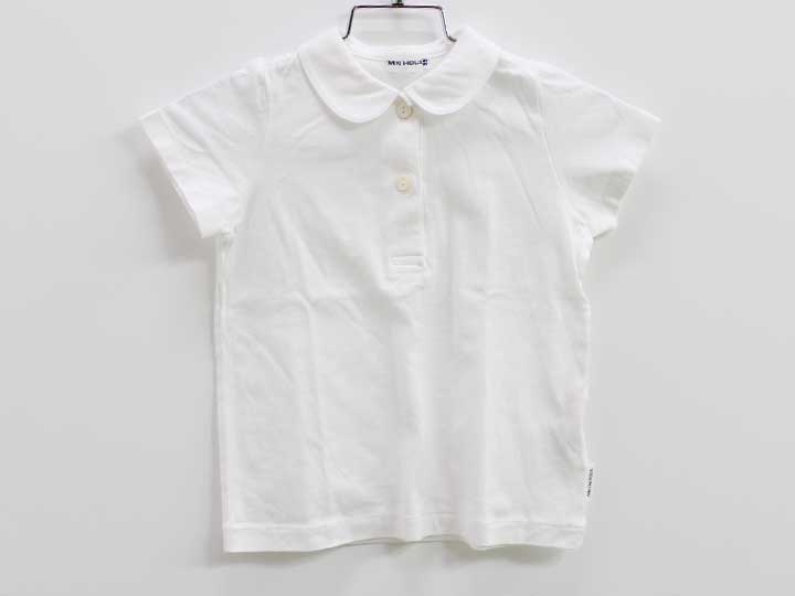Short Sleeves - ミキハウス 半袖ポロシャツ 95cm キッズ 女児 白 お受験【中古】■
