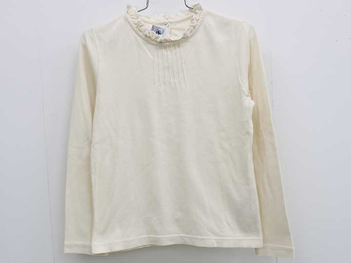Plain - プチバトー 長袖カットソー 128cm（8ans) キッズ 女児 ベージュ【中古】■
