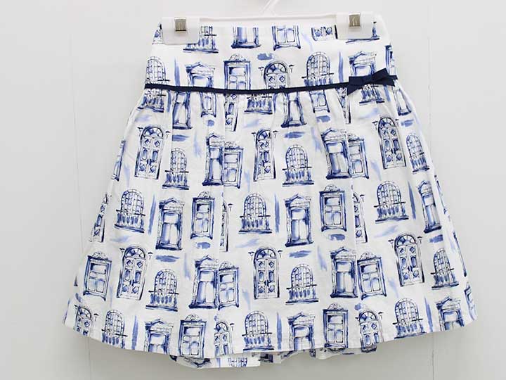 【新規値下げ!】ベベ スカート 140cm キッズ 女児 白【中古】■