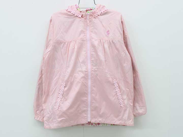 乐天商城 - ケーピー/ニットプランナー リバーシブルブルゾン 140cm キッズ 女児 ピンク【中古】■